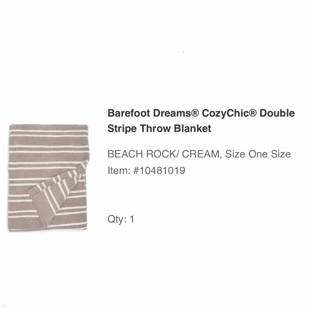 NEW! Barefoot Dreams Double Stripe Blanket | Unopened | Original packaging - Picture 2 of 6
